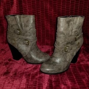 Gisele Bootie Heels - Brown